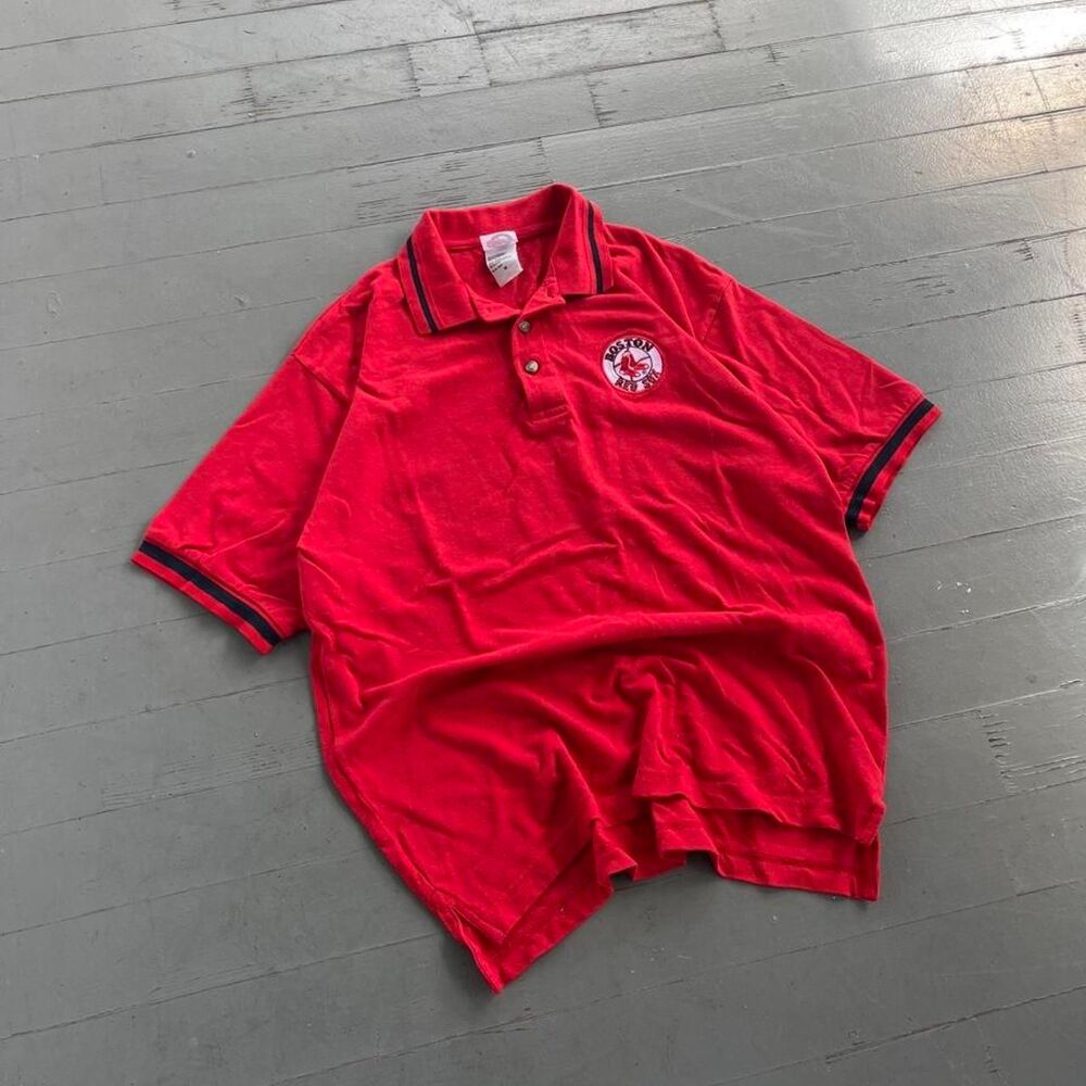 Vintage Hank Originals Boston Red Sox MLB Polo Tee Shirt